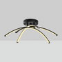 Opviq Lámpara de araña de metal negra con LED de 28W